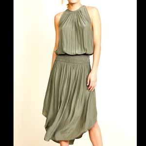 Ramy Brook Audrey Sleeveless Halter Midi Dress